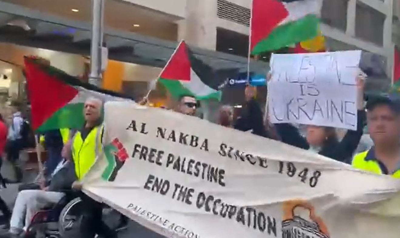 Video: Mass demonstration in Solidarity with Palestinian people in Sydney, Australia