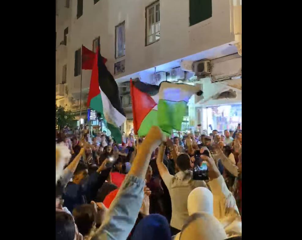 Video: Solidarity with Palestinian resistance in Tetouan, Morocco