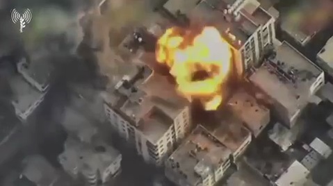 فيديو | مشاهد من الهجمات الوحشية للكيان الصهيوني وتدمير المباني في غزة