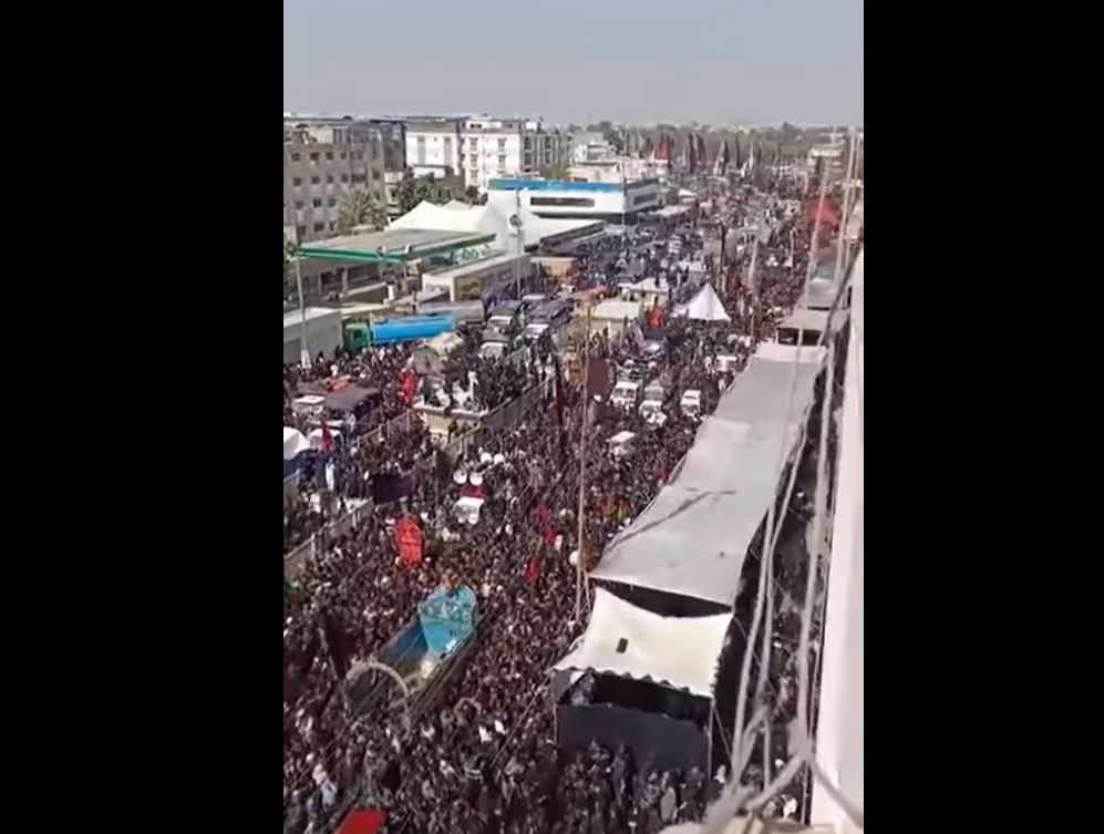 Video: largest gathering of Arbaeen in Karachi, Pakistan