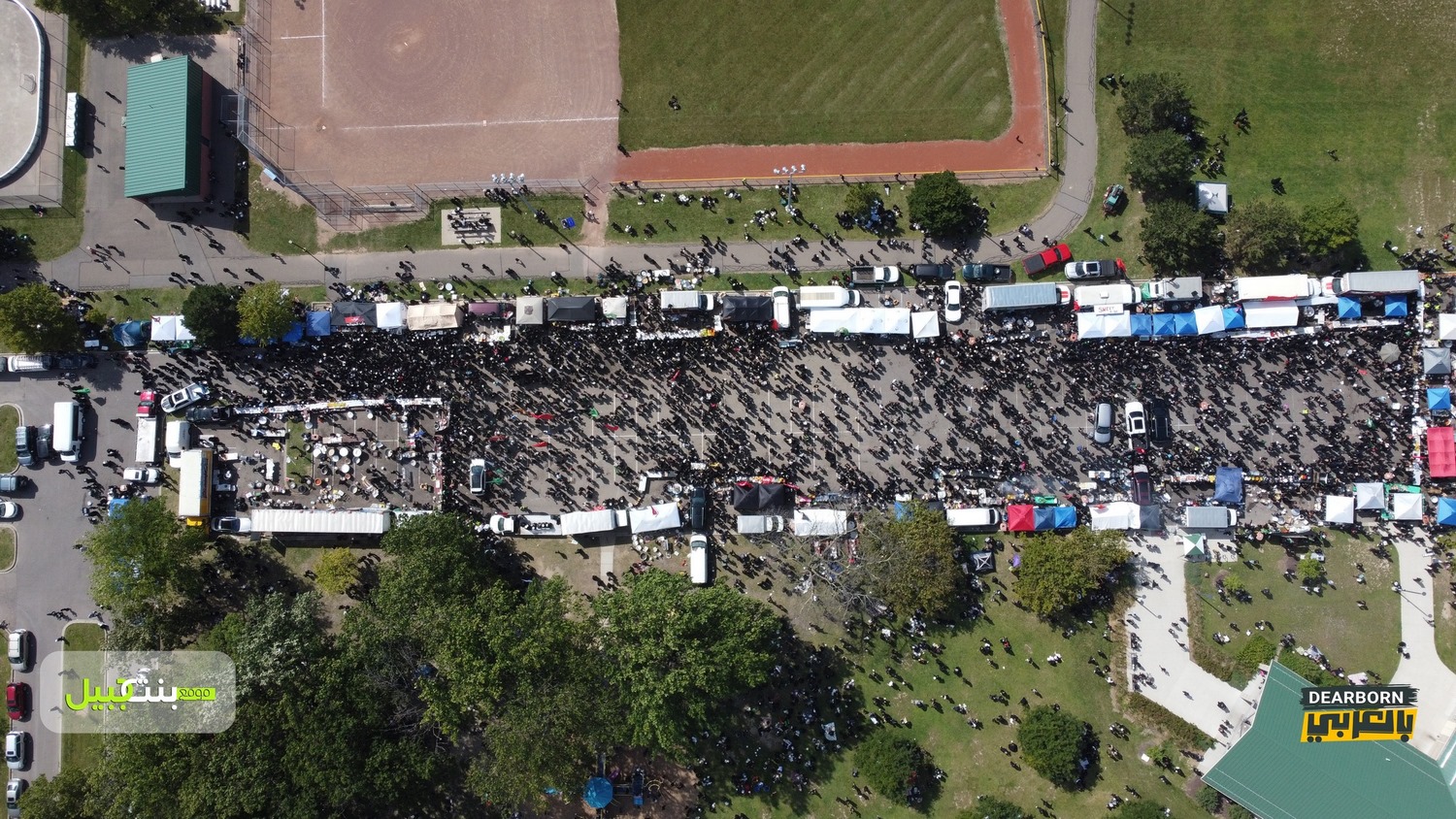 فيديو / مشاركة كبيرة بمسيرة أربعينية الإمام الحسين(ع) في مدينة ديربورن الامريكية