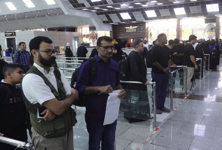 مطار النجف الأشرف يستقبل أكثر من 97 ألف زائر أجنبي