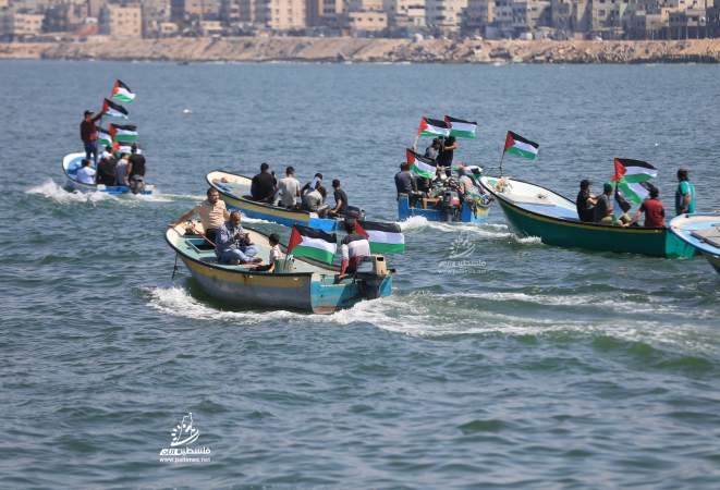 مسير بحري في غزة لفك الحصار المفروض على القطاع منذ 17 عاما