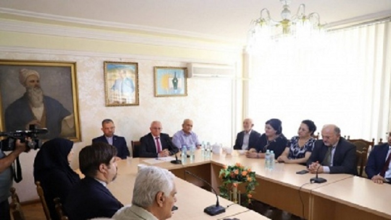 Бузургдошти Абӯабдуллоҳ Рӯдакӣ дар Иттифоқи нависандагони Тоҷикистон бо ҳузури сафири Ҷумҳурии Исломии Эрон
