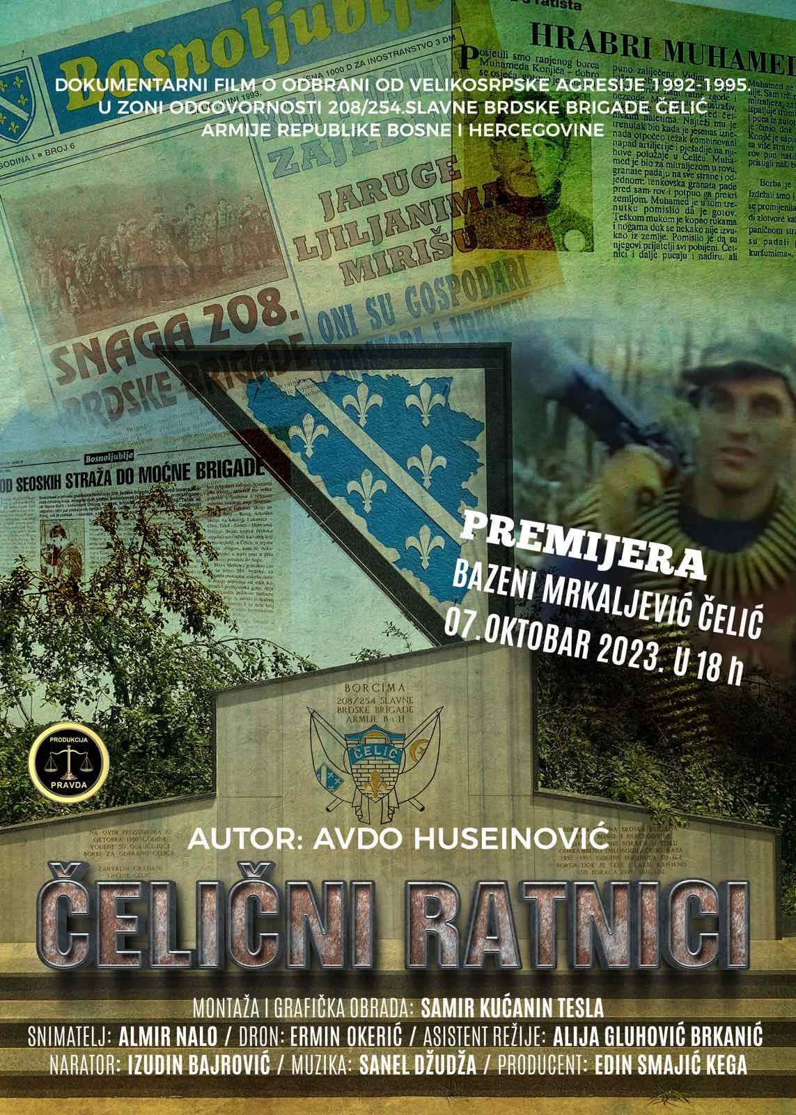 Premijera novog filma Avde Huseinovića "Čelični ratnici" 7. oktobra