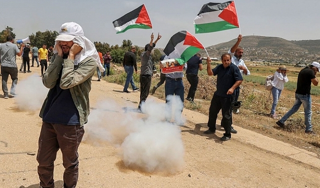  إصابات بقمع مسيرتين ضد الاستيطان في بيت دجن وكفر قدوم