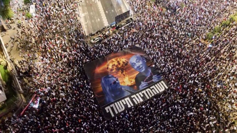 Thousands rally against Israeli far-right cabinet for 35th week