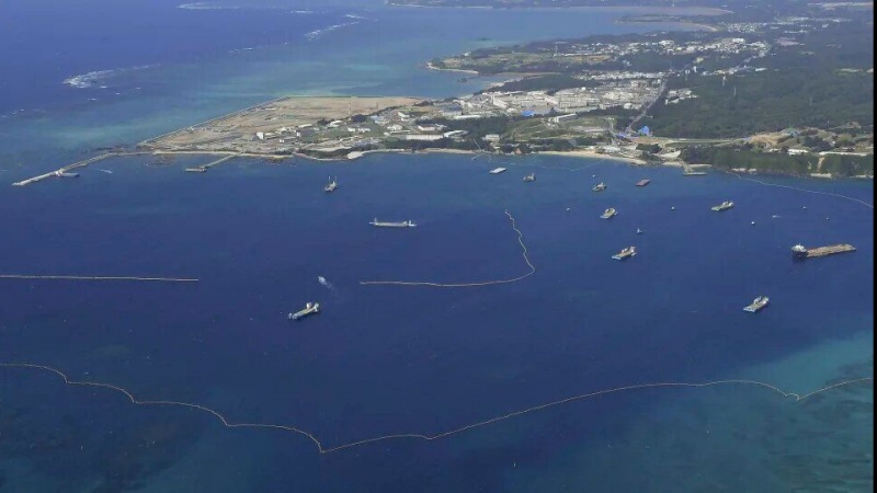  辺野古移設工事、賛成・反対両派が申し入れ