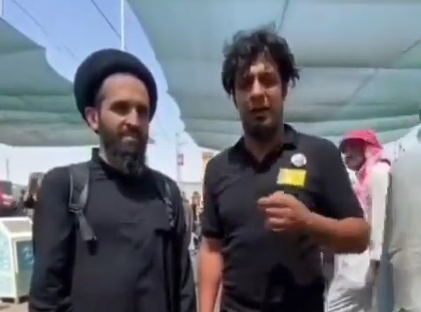 فیديو | شاب عراقي يعتذر بطريقته الخاصة من كل الزوار الإيرانين اذا أحداً أزعجهم في زيارة الأربعين 