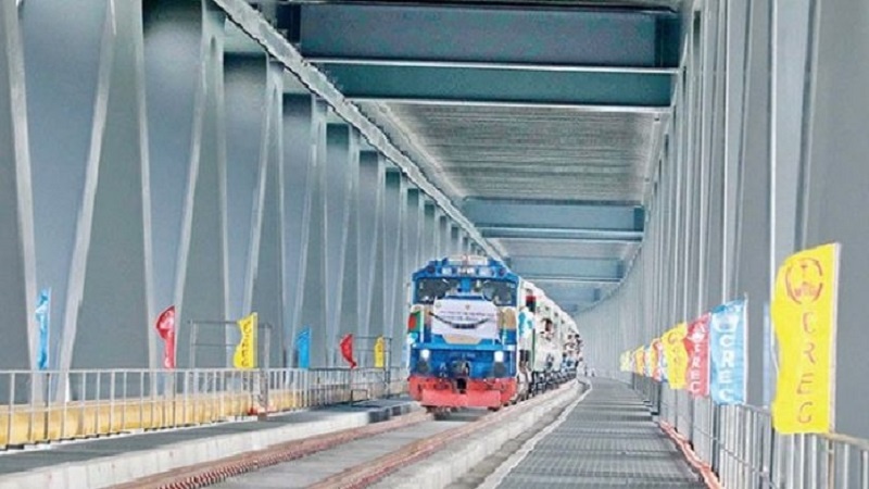 পদ্মা সেতু হয়ে ঢাকা ফরিদপুর ট্রেন সার্ভিসের ট্রায়াল উদ্বোধন