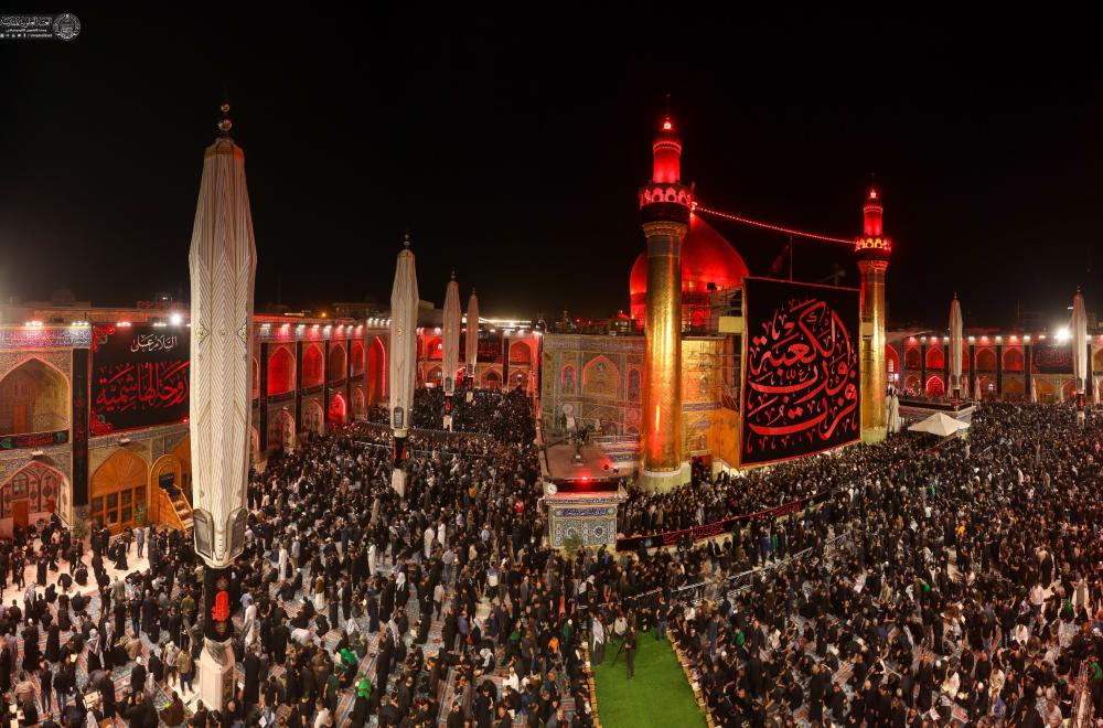 توافد جموع مليونية في ليلة القدر لإحياء ذكرى شهادة الإمام امير مؤمنين(ع)+(صور)