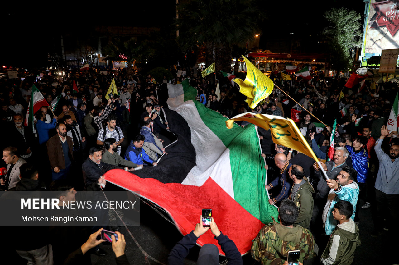 Iranians hold rally in support of retaliatory strikes on Israel