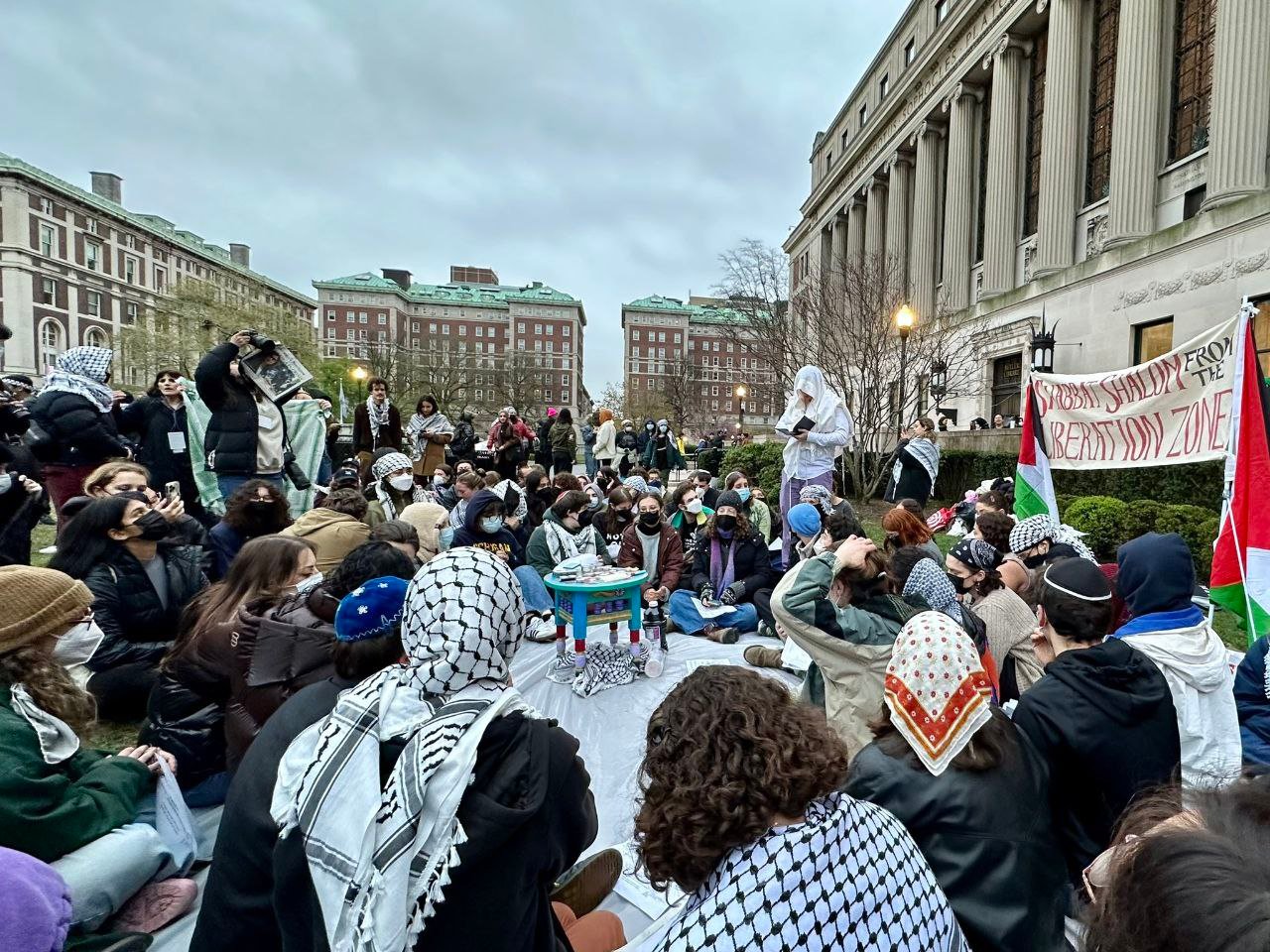 Columbia University in New York students continue solidarity protest for Gaza for fifth day