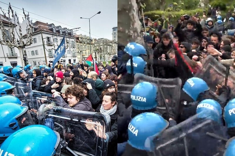 Propalestinski demonstranti u Italiji prekinuli konferenciju provalivši u zgradu