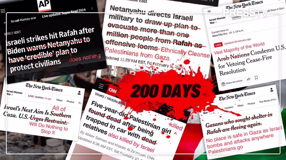  200 days of Israeli war on Gaza and 200 headlines whitewashing genocide 