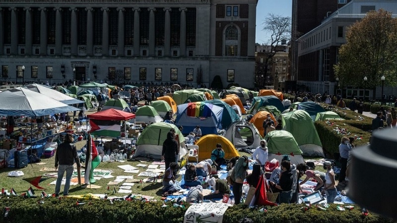 Columbia Üniversitesi'nin Gazze Şeridi halkına destek amaçlı mitingin bitiş tarihini uzatması