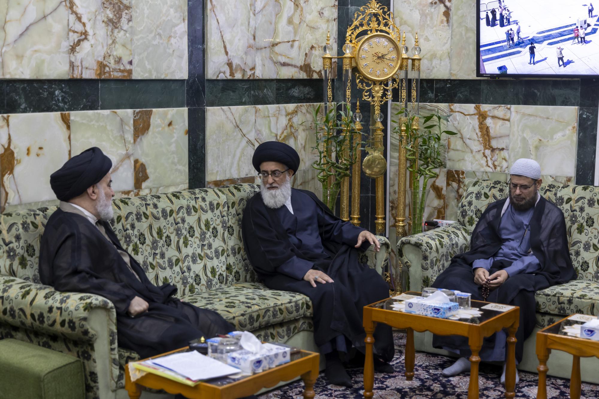 رئيس المجلس الإسلامي الجعفري السوري يثمن مواقف العتبة العباسية المقدسة+(صور)