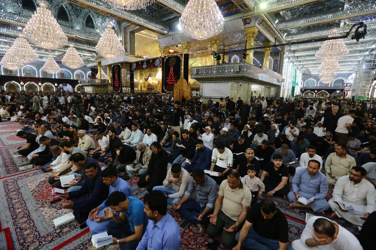 ظهور الحجة (عج).. أمنيات المؤمنين الذين حضروا بإحياء الليلة الأخير من ليالي القدر في كربلاء المقدسة+(صور)