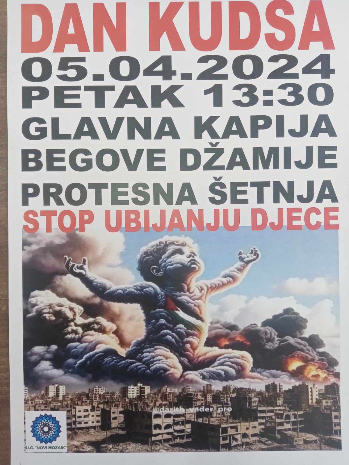 Protestna šetnja na Dan Kudsa u Sarajevu