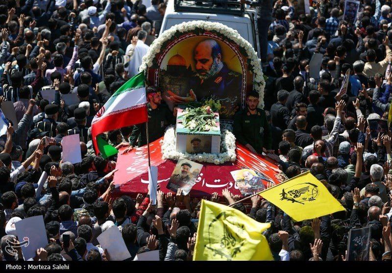 فيديو | مشاهد من تشييع الشهيد القائد محمد رضا زاهدي إلى مثواه الأخير في أصفهان