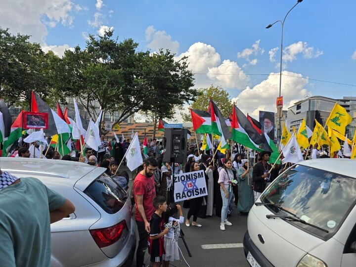 South Africans mark Quds Day in front of US embassy