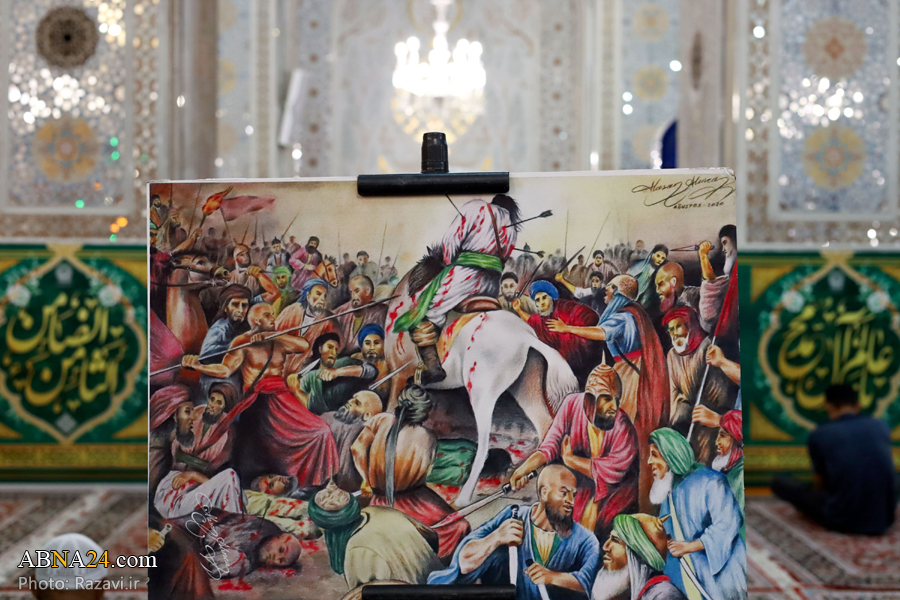 Turkish artist displays works in Imam Reza shrine