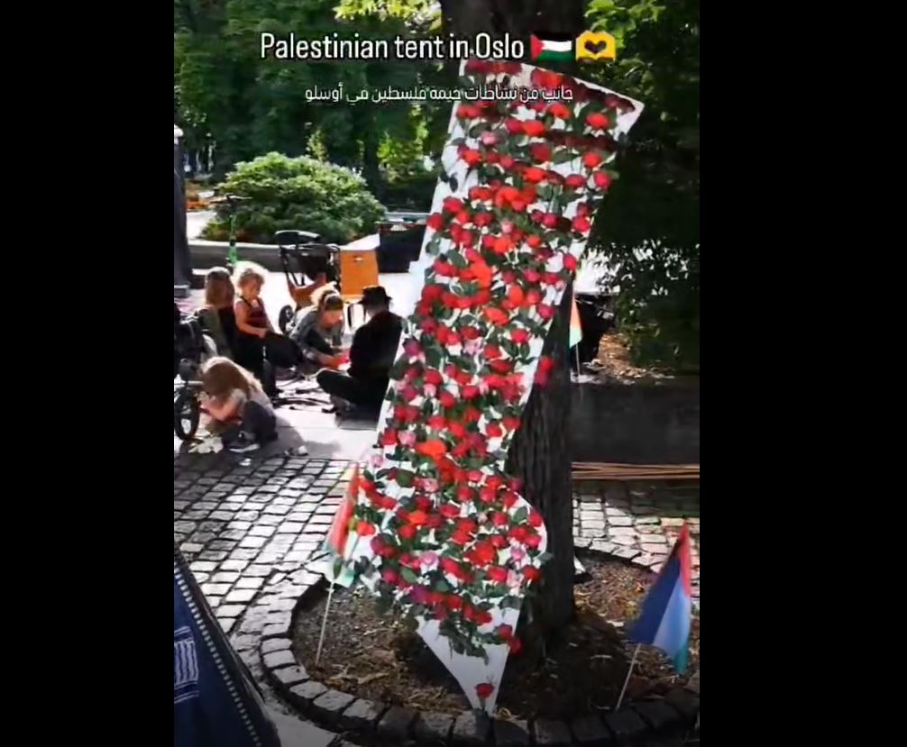 Video: Norwegian activists erected a "Palestine Tent" in Oslo condemn ongoing Israeli genocide in Gaza