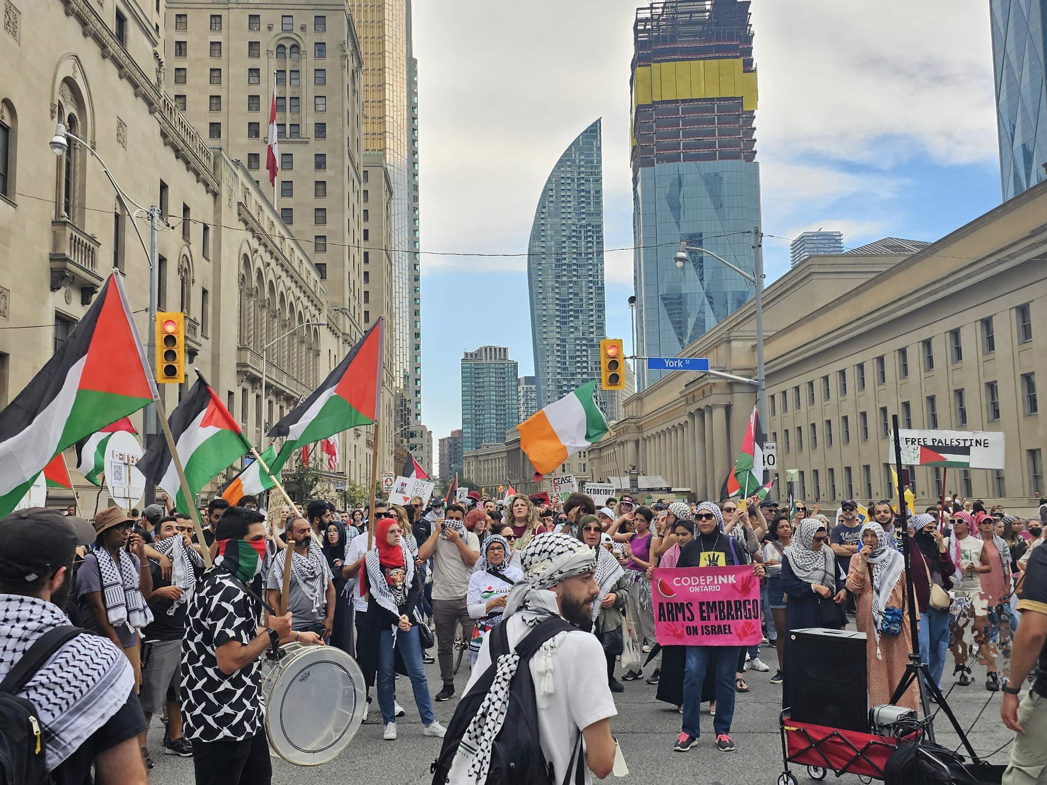 Labarai Cikin Hotuna Na Zanga-Zangar Magoya Bayan Falasdinu A Birnin Toronto Na Kasar Canada