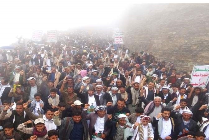  35 مسيرة في حجة تطالب القوات المسلحة بسرعة الرد على جرائم الصهاينة
