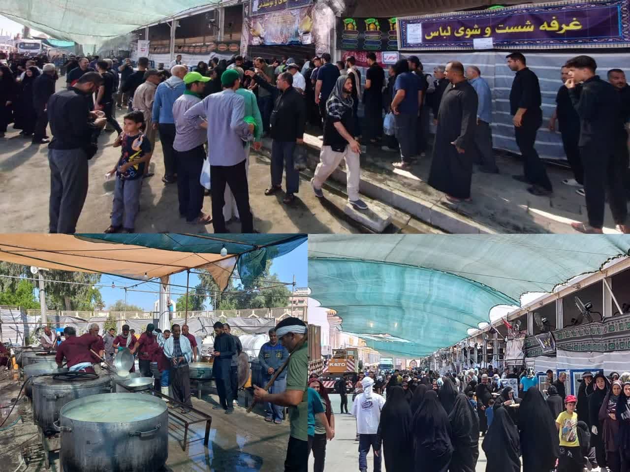 موكب الحسين بن موسى الكاظم (ع) في مدینة طبس؛ یقدم الخدمات في مدينة الکاظمية العراقیة