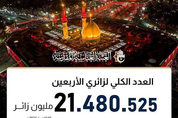 إعلان أعداد الزائرين المشاركين في إحياء زيارة الأربعين