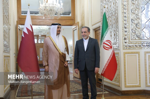 سەرۆک وەزیرانی قەتەر و وەزیری دەرەوەی ئێران لە تاران کۆبوونەوە