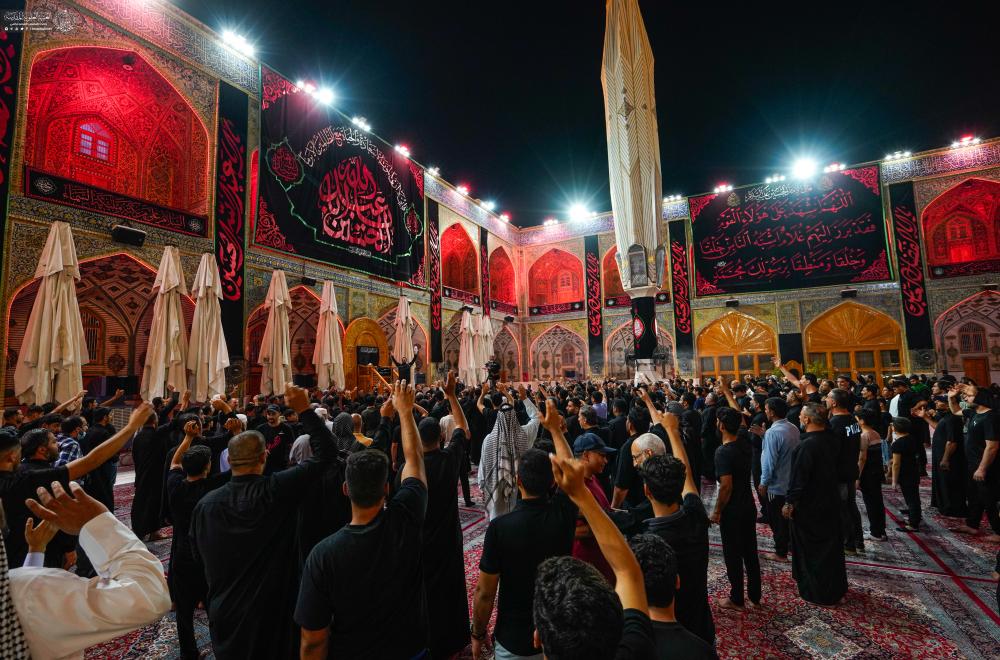 العتبة العلوية تستقبل مواكب العزاء في ذكرى شهادة الإمام السجاد (ع)
