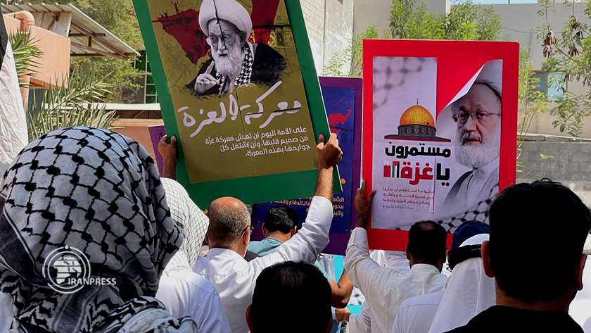 Bahraini people stage rally in support of Palestine, Lebanon (+Photos)