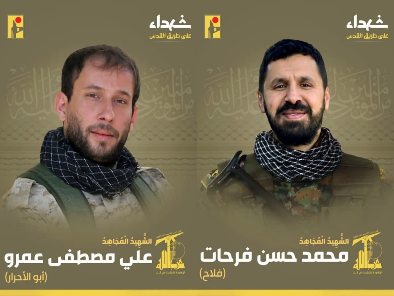 Two Hezbollah forces martyred in Israel attack on southern Lebanon