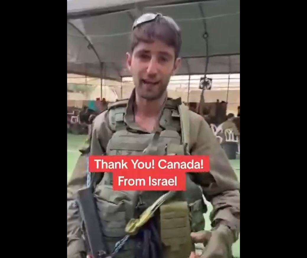 Video: Israeli occupation soldiers thank Canada for its part in supporting genocide in Gaza