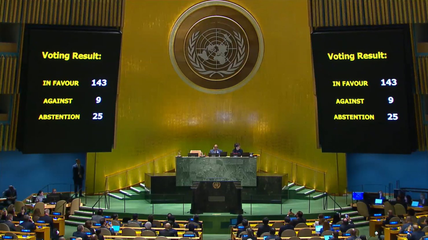 UNGA passed immediate ceasefire in Gaza