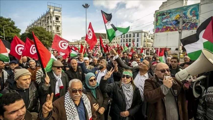 Milhares de tunisinos juntam-se a manifestações em apoio ao povo de Gaza 