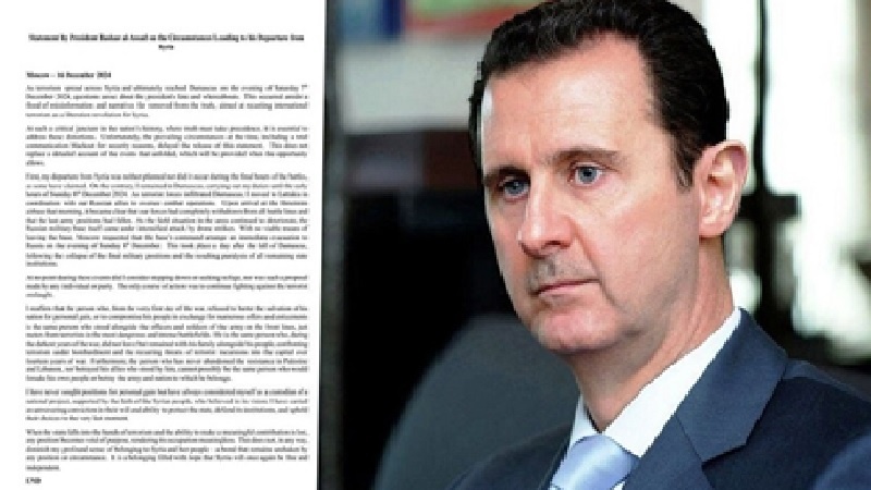 Isi Lengkap Pernyataan Pertama Bashar Assad setelah Dijatuhkan