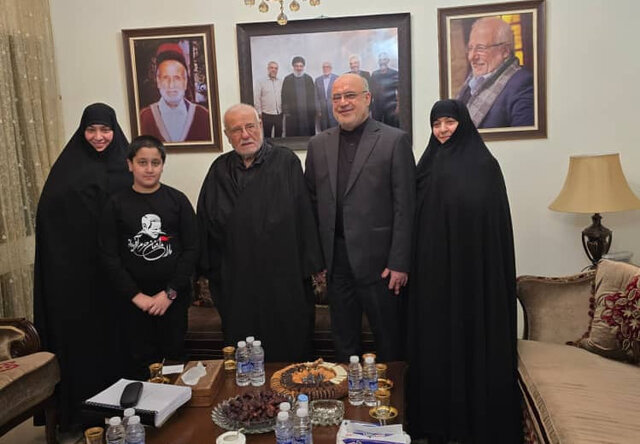 دیدار سفیر ایران در لبنان با خانواده شهید سید حسن نصرالله + ویدئو