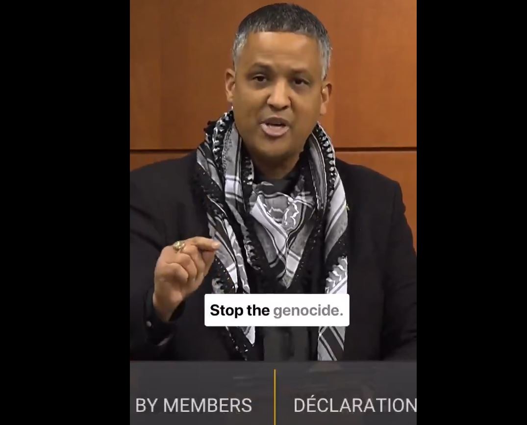 Video: Canadian MP Matthew Green: "Stop the genocide, Long live Palestine, Long live Gaza"