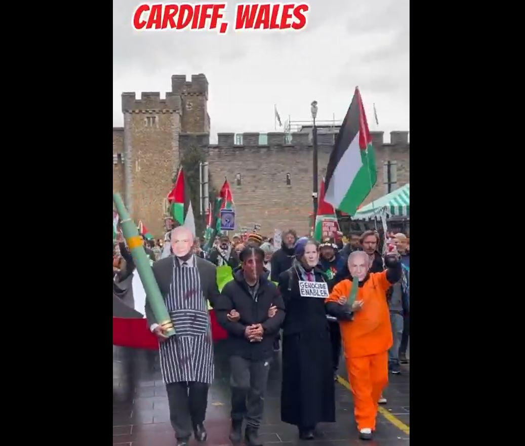 Video: People of Cardiff, Wales stand with Palestine and call for an immediate ceasefire in Gaza