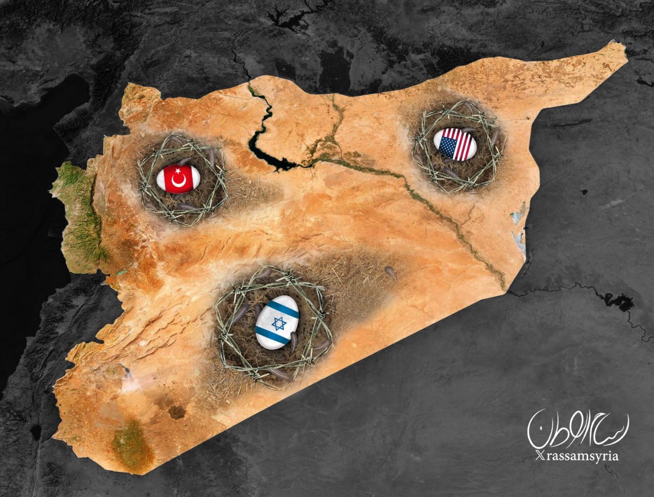 کاریکاتیر / الوضع الحالي في سوريا