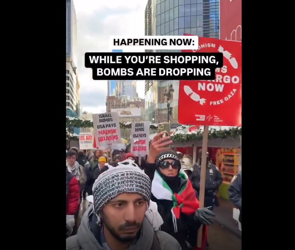 Video: Pro-Palestine activists protested in New York City, calling for an end to US weapons sales to Israel 