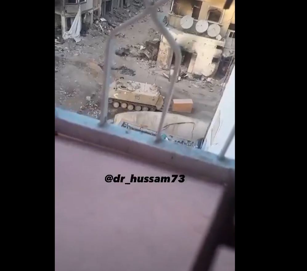 Video: Israeli automated robots placing explosive boxes near Kamal Adwan Hospital in northern Gaza