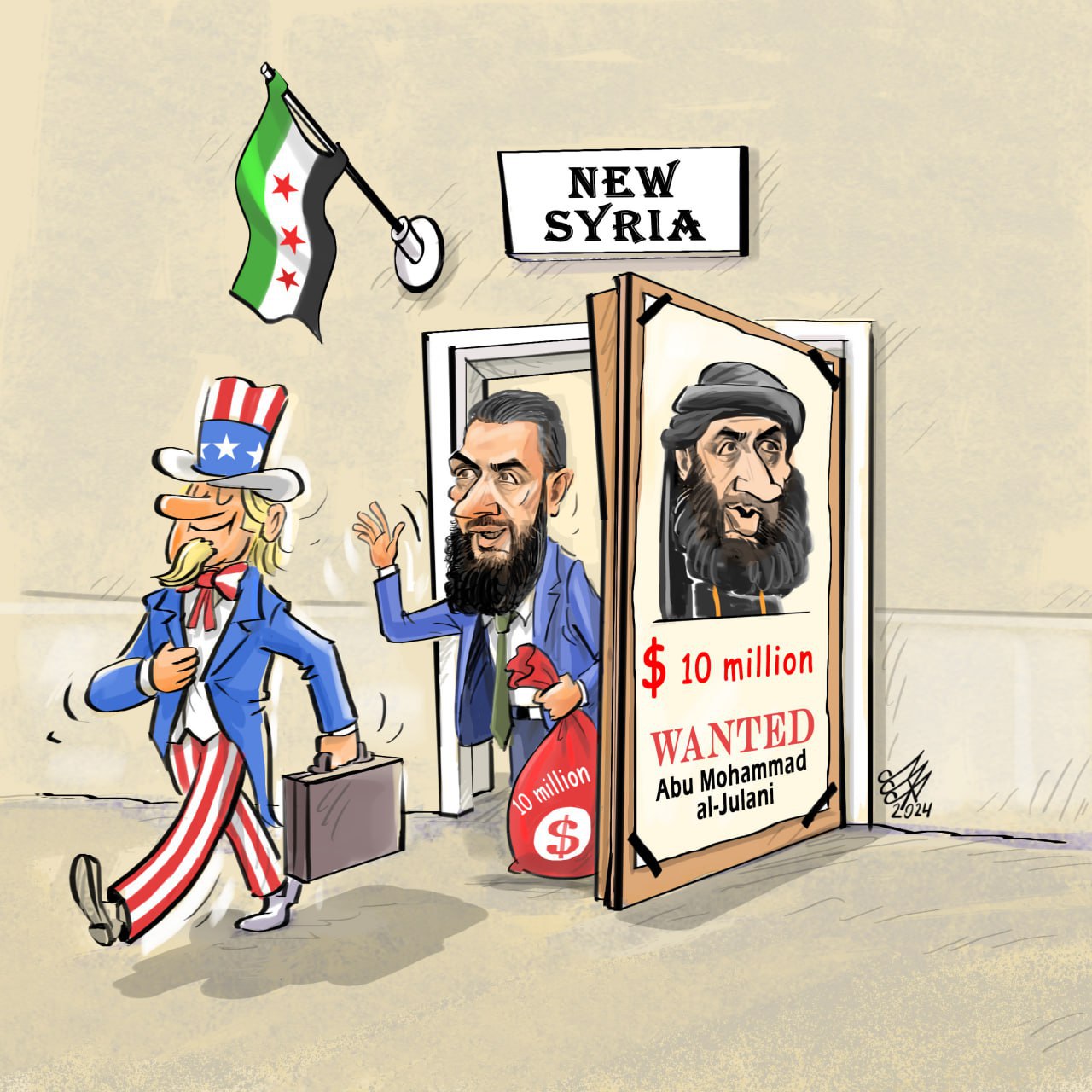 کاریکاتیر / الإرهابي المطلوب دوليا أصبح دبلوماسي!