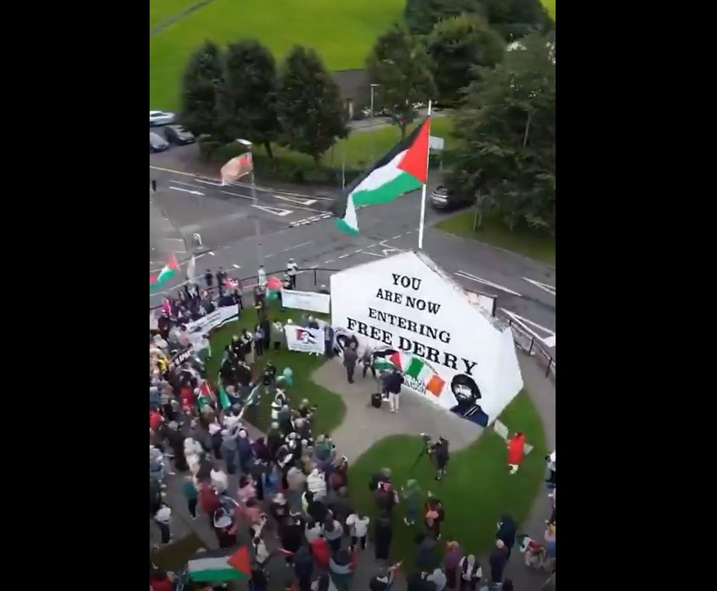 Video: "Thank you Ireland"; Solidarity with Palestine in Derry, Ireland