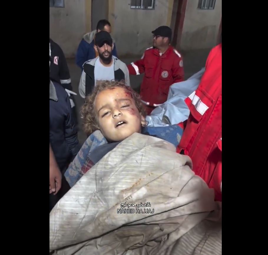 Sensitive video: Israel killed a little girl in an attack on a school sheltering displaced families in Nuseirat