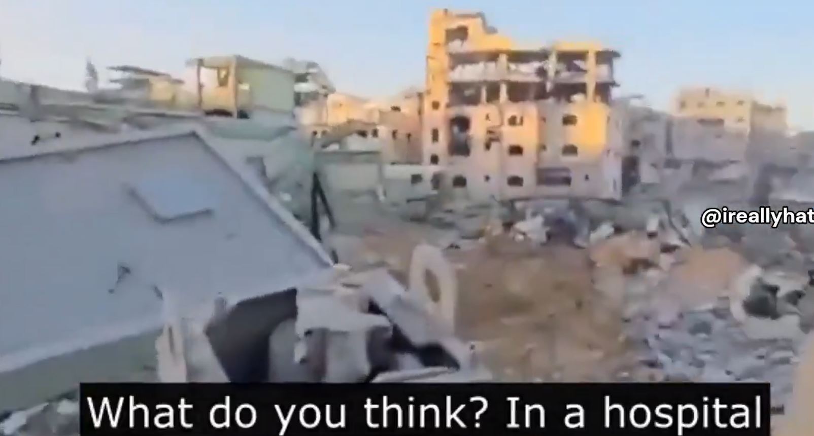 Video: Massive destruction by Israeli forces around Indonesian Hospital, northern Gaza