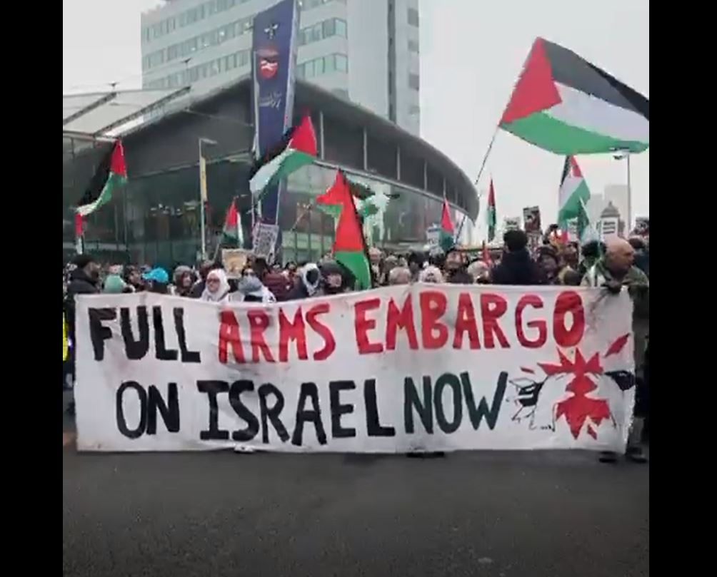 Video: Activists flooded streets of Manchester to show support for Palestine